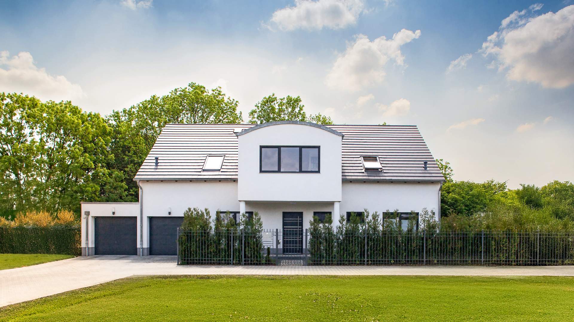 Einfamilienhaus mit Tonnendach in Leipzig